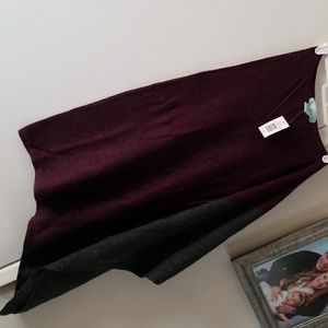 Deep purple and gray poncho